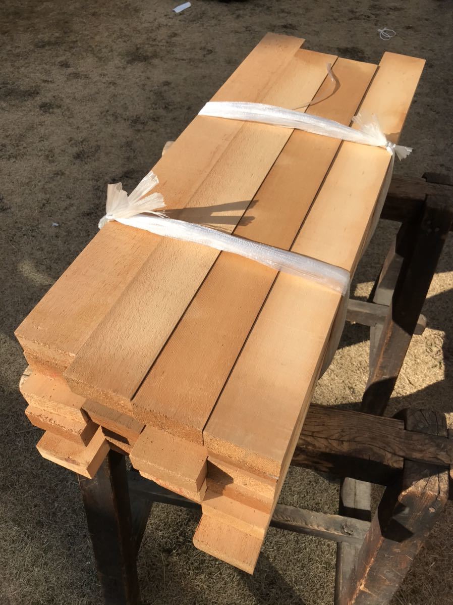 木曽ひのき角材 柾目赤身 70～85cm×7.5cm程度×3.5cm程度 24本 ,もとは