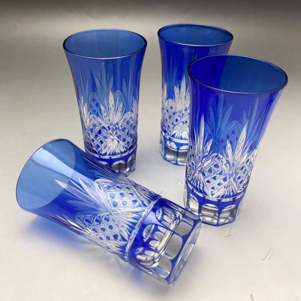 切子 切子グラス 江戸切子 ビールグラス 切子ガラス 伝統工芸 ガラス細工　ガラス工芸　グラス　切子グラスまとめて　A0516_8