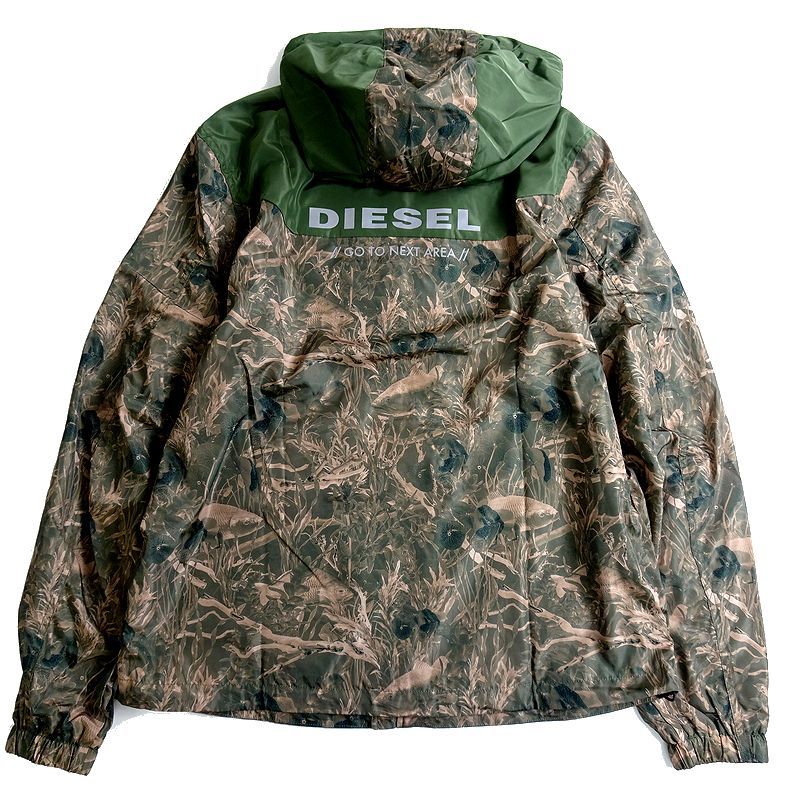 □DIESEL ディーゼル BMOWT-HARPOON JACKET 撥水×軽量 裏メッシュ 総柄 