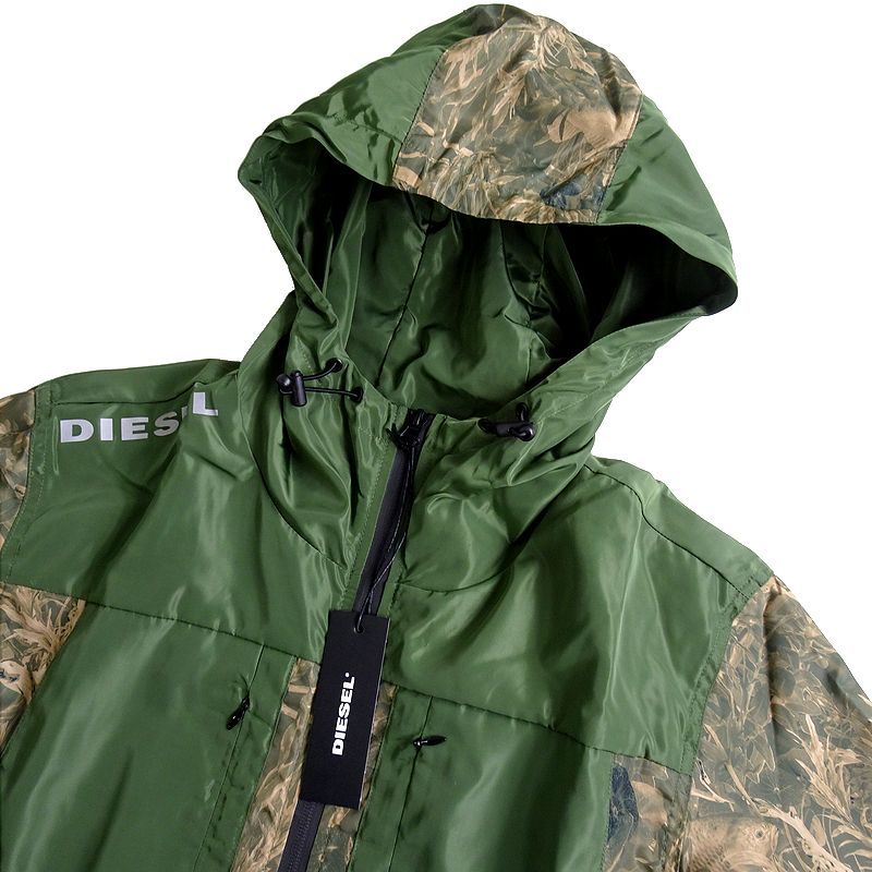 □DIESEL ディーゼル BMOWT-HARPOON JACKET 撥水×軽量 裏メッシュ 総柄 