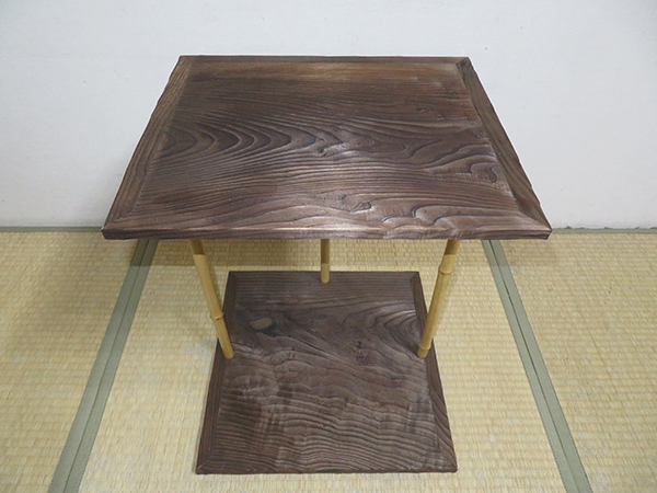 五行棚 玄々斎好写 茶道具 | 玄々斎好写し 焼杉製 小林幸斎作 お棚 焼杉 作 *玄々斎好写* 裏千家*[tan10038]茶道道具棚 &frasl; 棚杉棚 小林幸斎 抹茶と茶道具