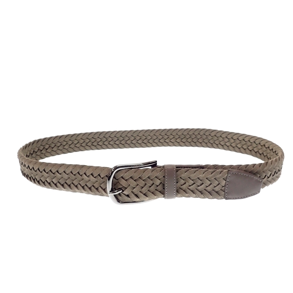 極美品◇TOD'S トッズ シルバーバックル メッシュ スエード レザー