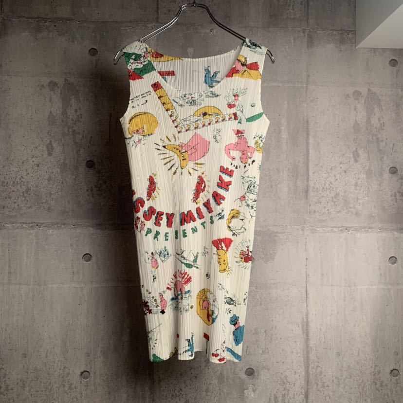 pleats pleaseプリーツプリーズTerry Johnsonワンピース SS2013 PLEATS PLEASE × Terry Johnson Art Printed Sleeveless Dress