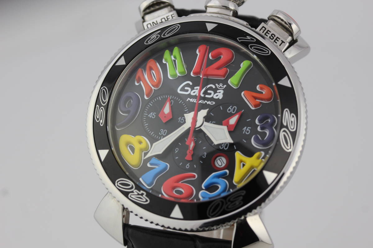MILANO ガガミラノ GaGa クォーツ クロノ48MM クロノグラフ ラバー