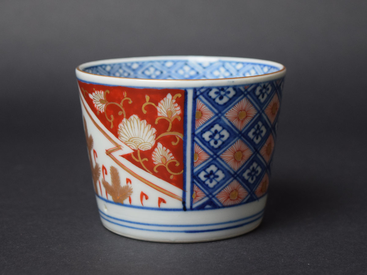 メルカリ 0 無傷美品 明治 大聖寺九谷金襴手故郷雀図輪茶碗 |