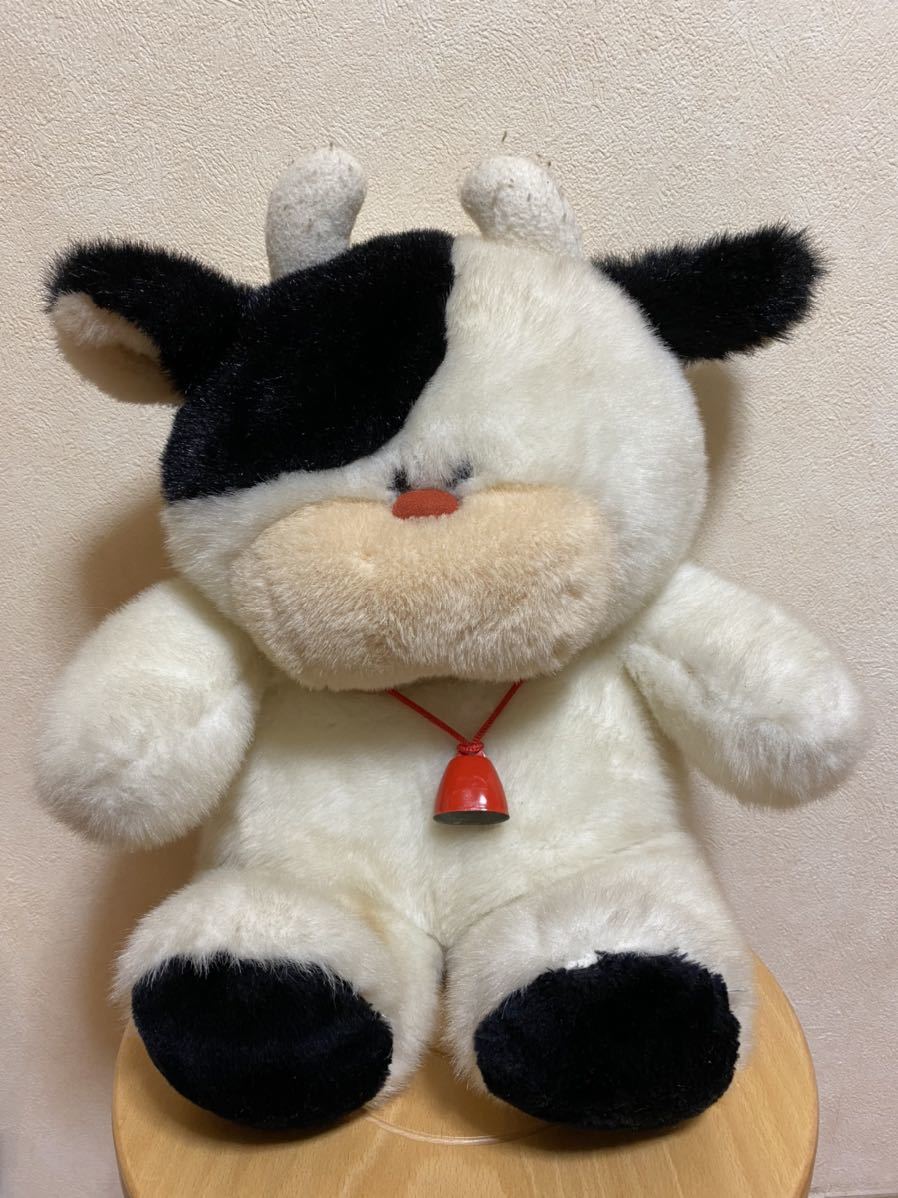 ぬいぐるみ オオイケ モーモー 昭和レトロ 牛 ウシ 超美品 鳴く
