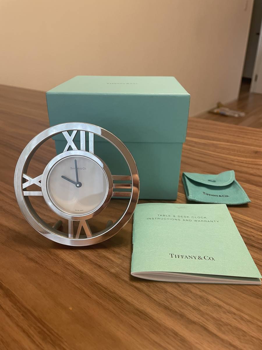 TIFFANY&Co. ティファニー置き時計 アトラス☆シルバー クロック レア