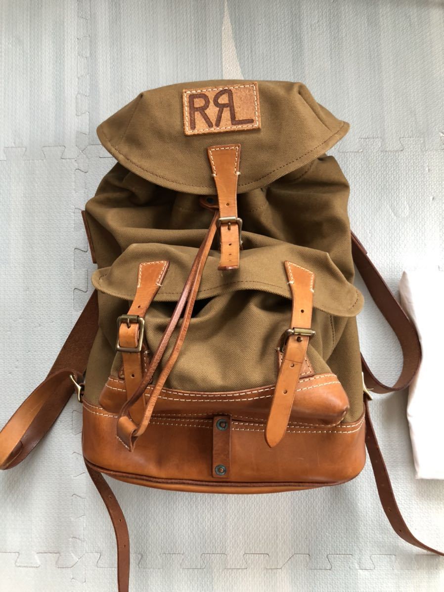 RRL/リュック/極美品/キャンバスレザー/ダブルアールエル/バッグパック 