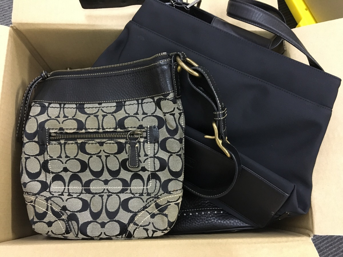 【美品】COACH コーチ　ショルダーバッグ/ ハンドバッグ 6m4860】COACH シグネチャー / レザー 他 ハンドバッグ ショルダー
