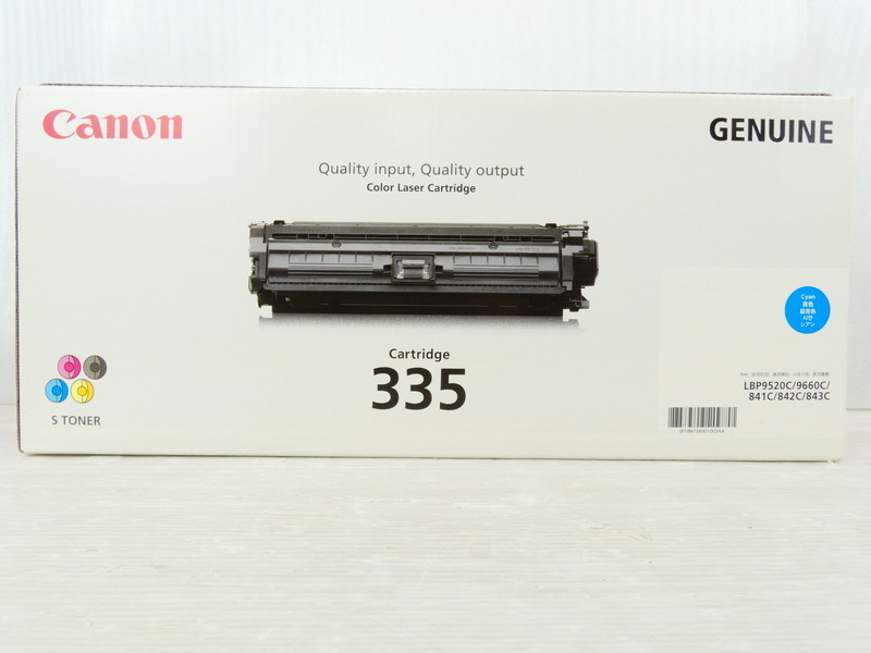 未使用 Canon 純正 キャノン カートリッジ 335 シアン CRG-335
