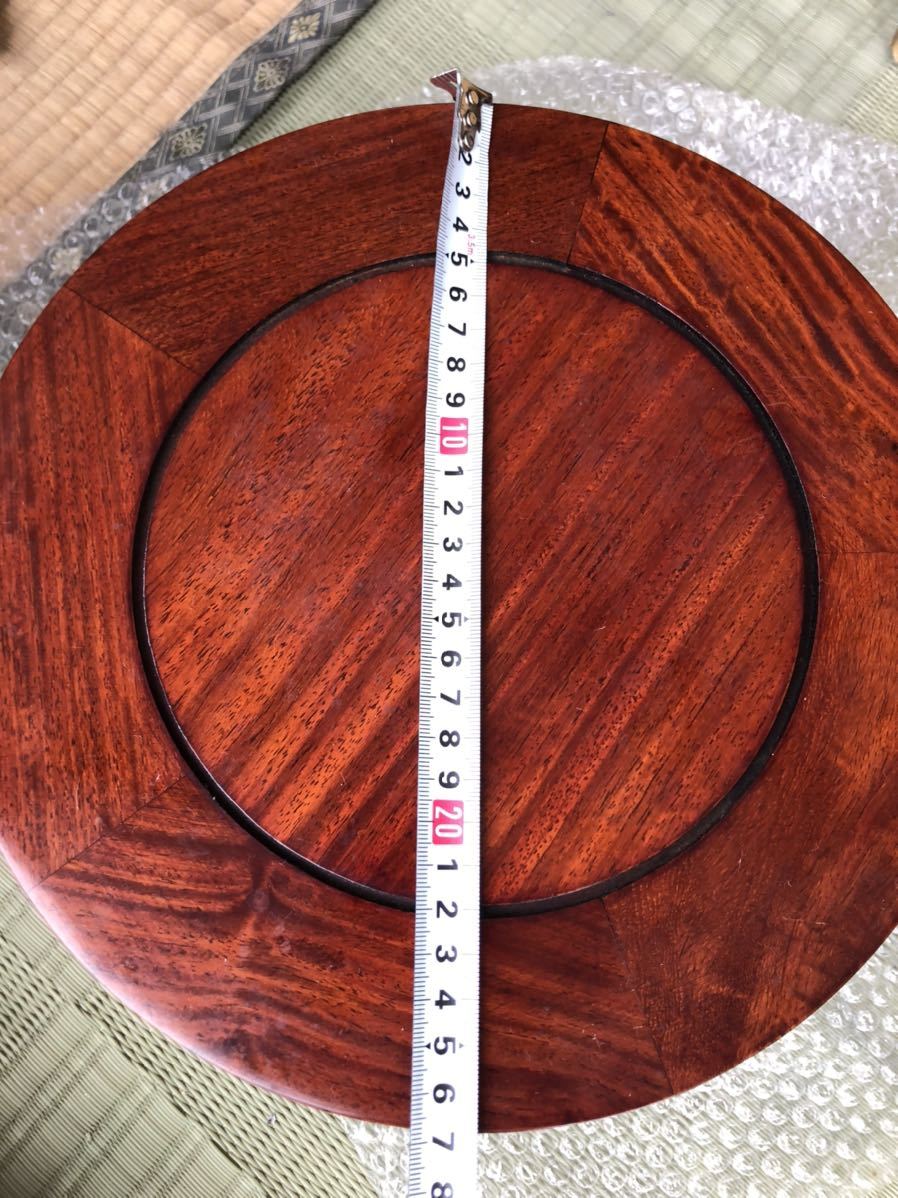 中国美術 唐物 紫檀 唐木 竹節 花台 二点 香炉台 中卓 飾り台