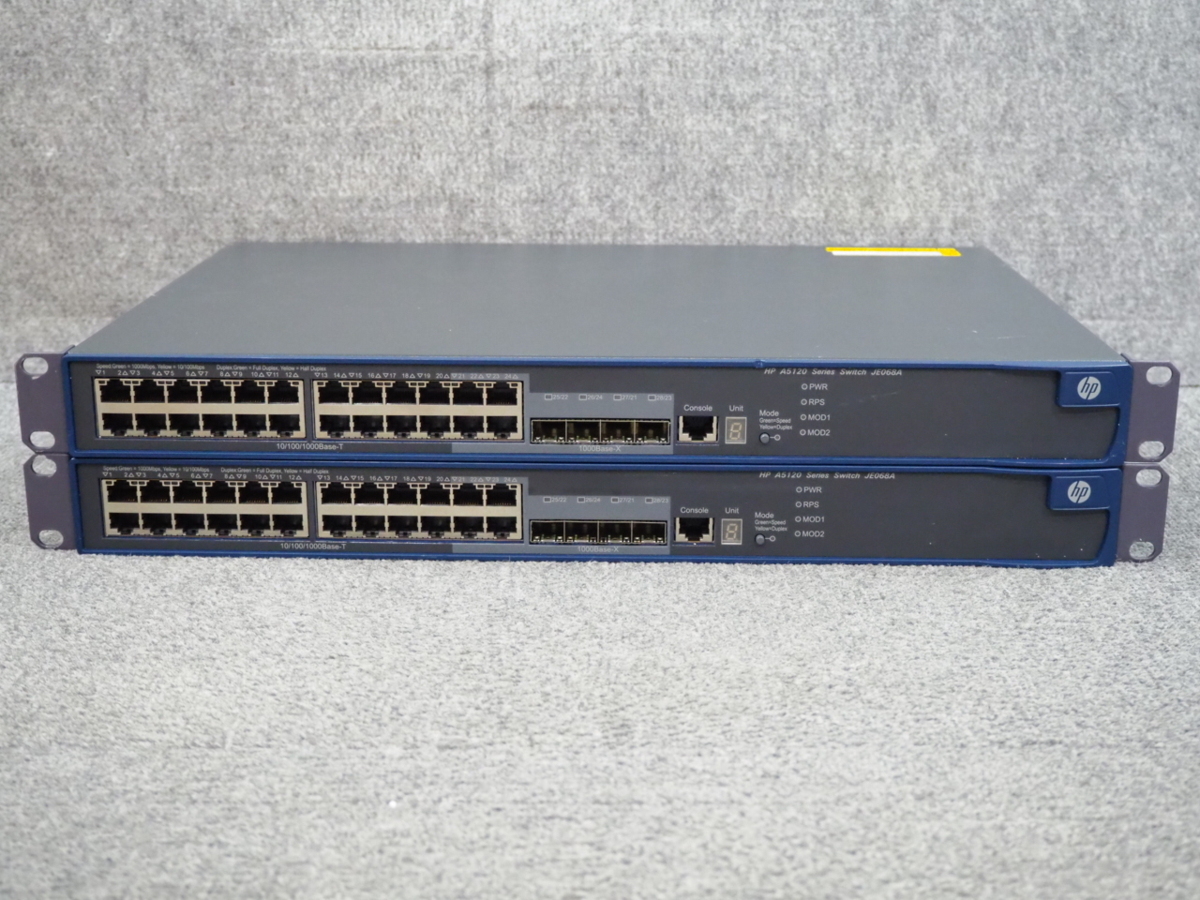 新品】HP A5120-24G ×2台＋10GbE接続構成一式（L3スイッチ） 新品】HP