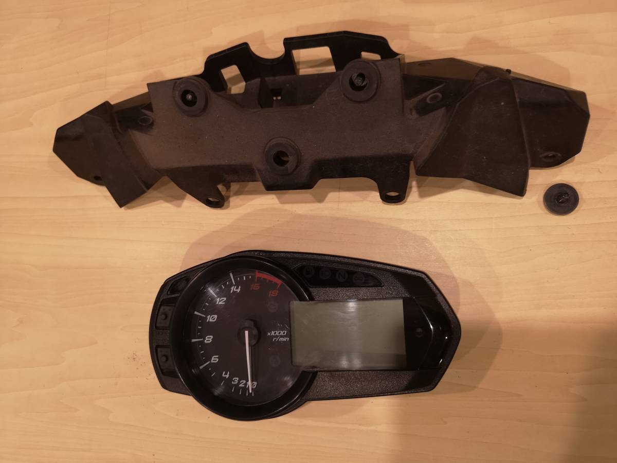 ZX-6R 純正メーター 21254Km 2013年製 ステー付 ZX636F 25031-0434