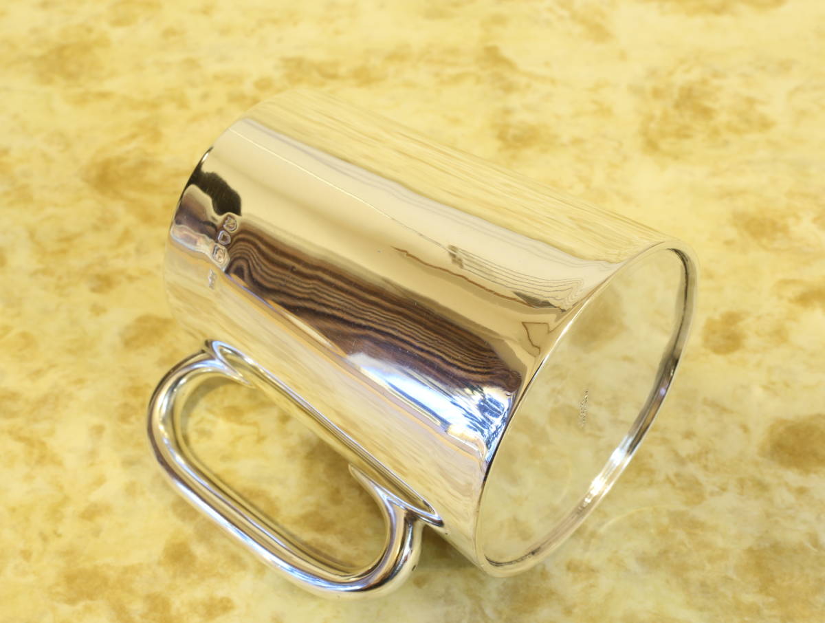 銀製 925 イギリス Mappin&Webb 1892年 ビアジョッキ 346.6g 中古 