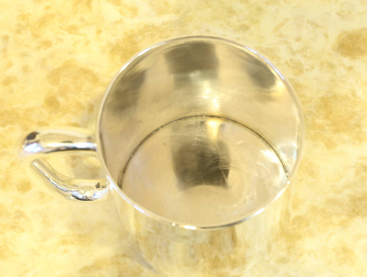銀製 925 イギリス Mappin&Webb 1892年 ビアジョッキ 346.6g 中古 