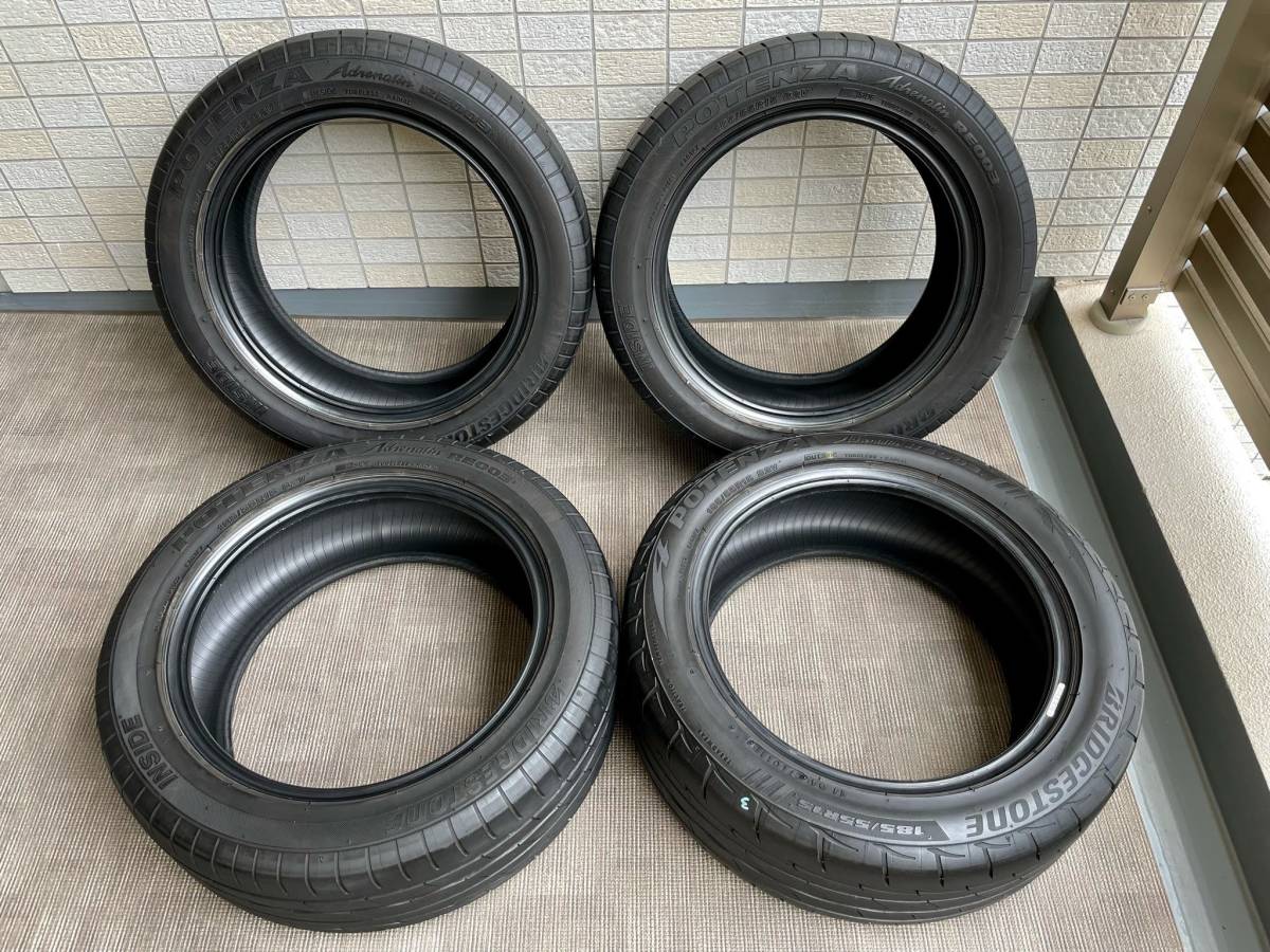 ★BS ポテンザ アドレナリン RE003 185/55R15 2018年製 中古4本セット★_1