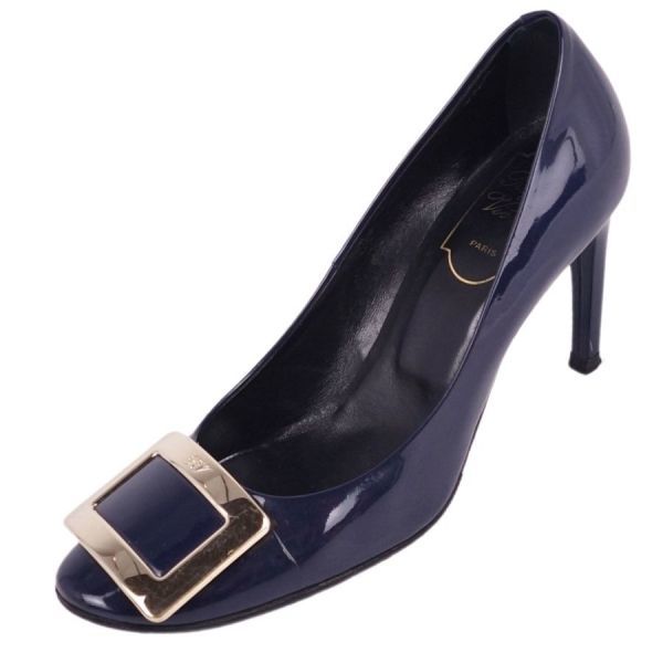 ロジェヴィヴィエ Roger Vivier プレート パンプス エナメル ヒール 