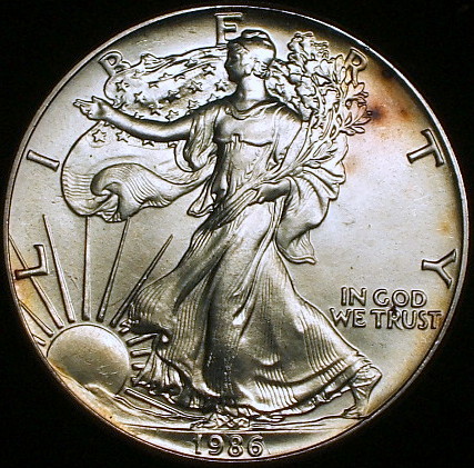 1986年 アメリカ 1オンス イーグル銀貨 イーグル ケース付き 1987