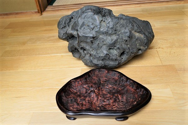 観賞石】 古谷石まとめ4点 高さ：4.5～8.5cm 横幅：9～15cm 重量：177