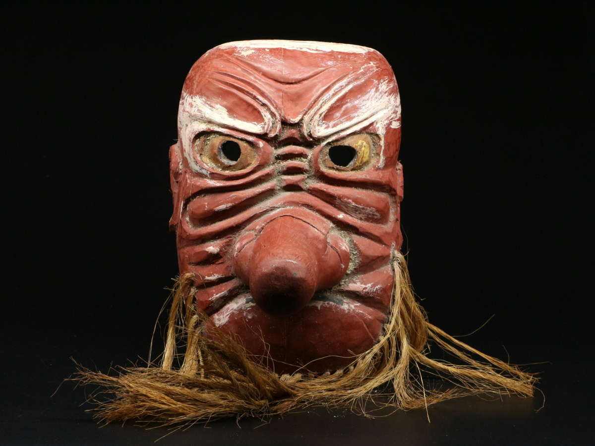 特大　天狗お面　天狗　面 お面　木製　木彫り　古民家　魔除け　縁起物 特大 天狗お面 天狗 面 お面 木製 木彫り 古民家 魔除け 縁起物 - メルカリ