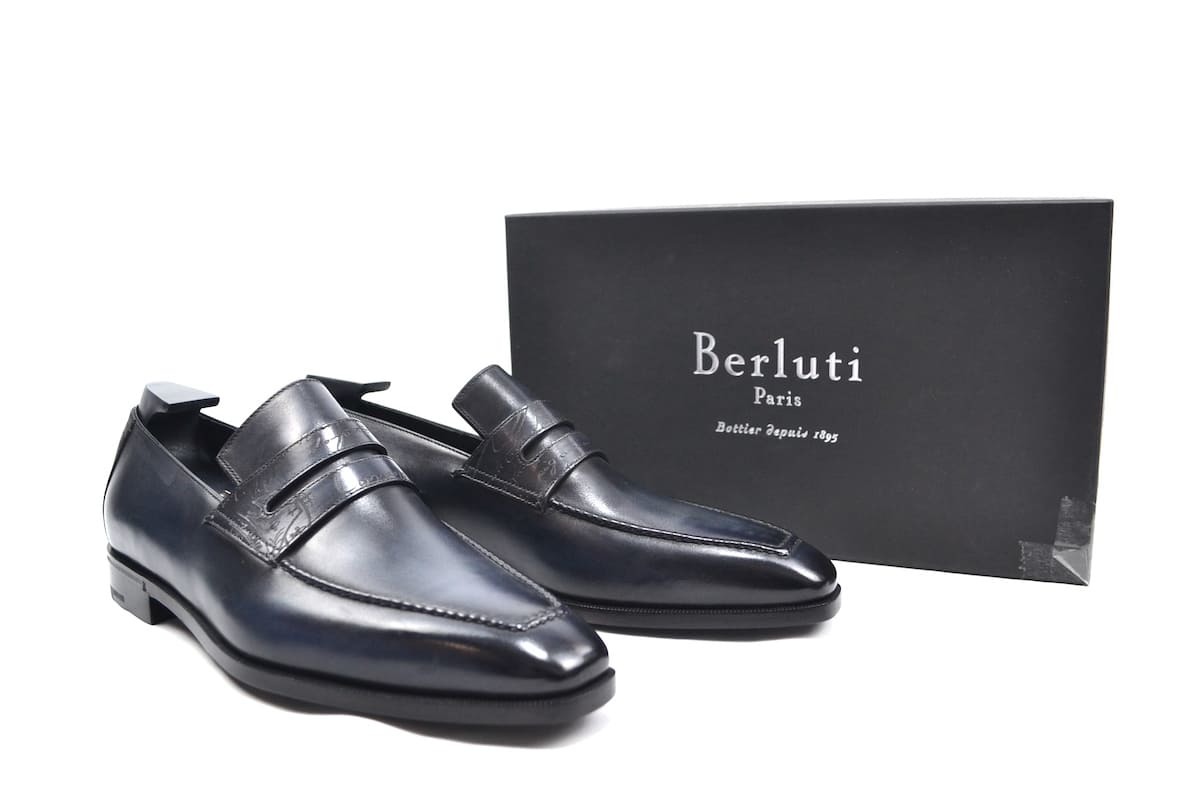 新品 BERLUTI ANDY DEMESURE NAVY ベルルッティ アンディ デムジュール 