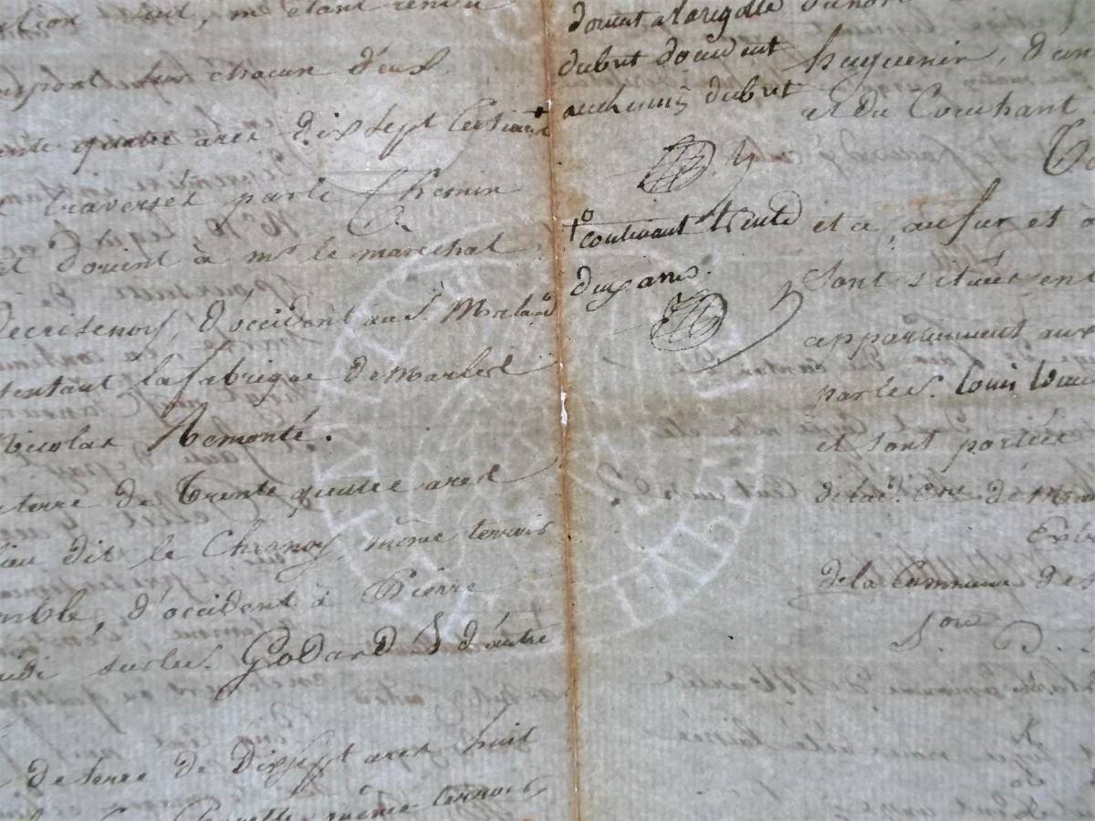 フランスアンティーク□手書きの公文書1818年 2冊+5枚 31ページ 古い紙