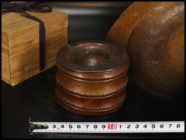 高岡銅器 香炉 香炉⁄香器『高岡銅器鉄鉢形香炉⁄獅子蓋⁄古手色銅製[空薫