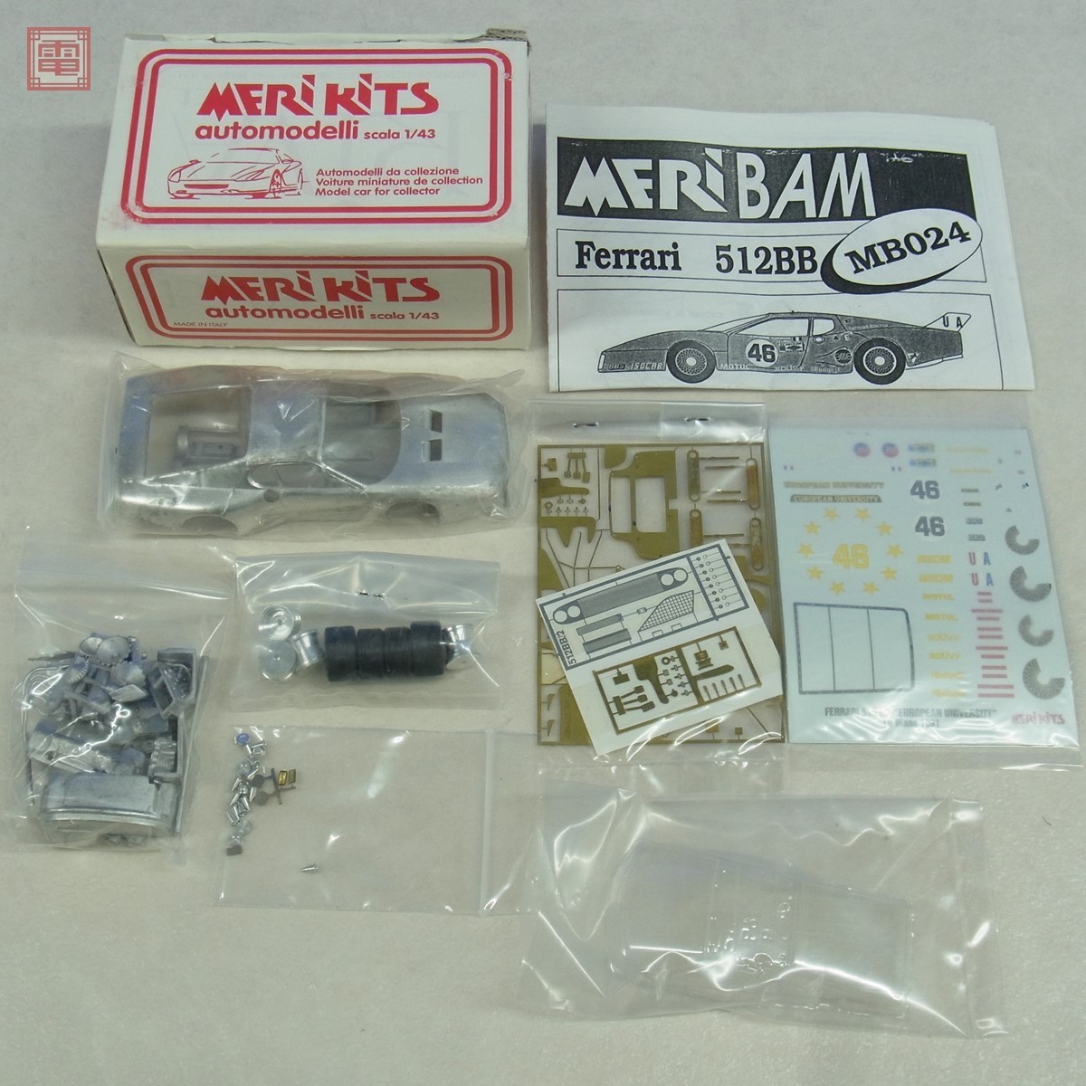 未組立 メリキット 1/43 フェラーリ 512 BB EUROPEAN UNIVERSITY #46 LE MANS 1981 MB024