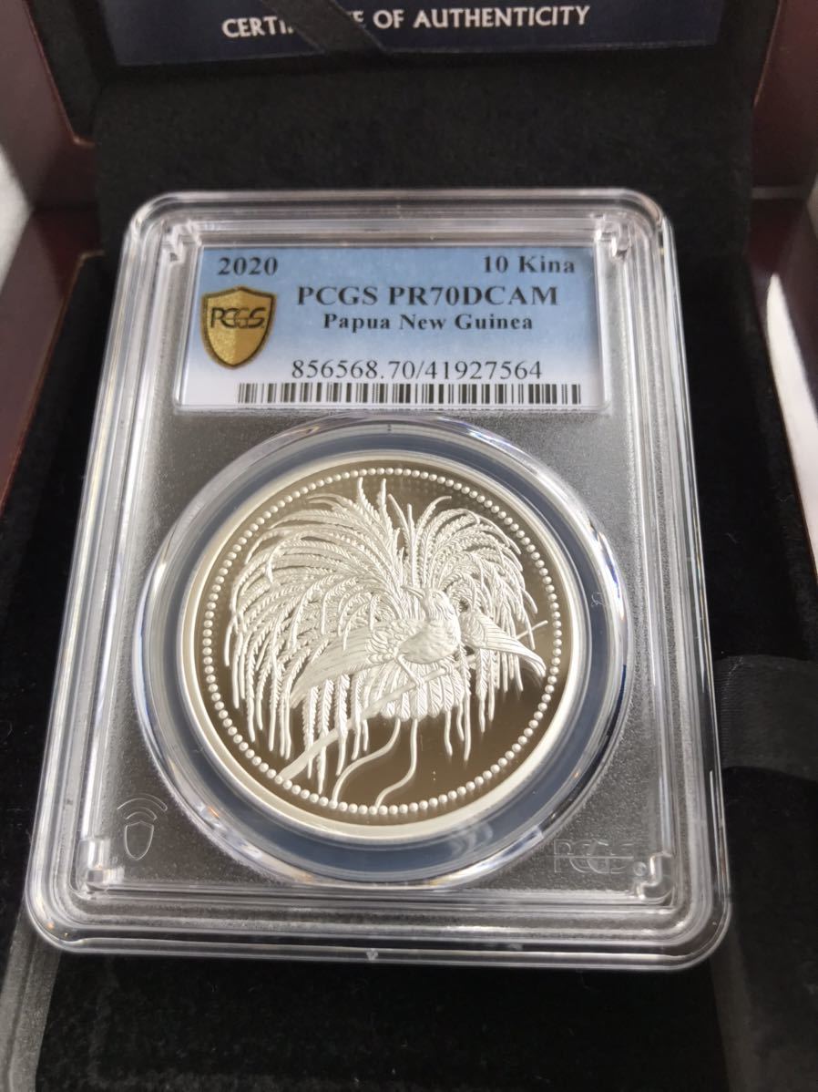 ○☆／PCGS／MS-63／竜10銭銀貨／明治21年（1888年）／未使用