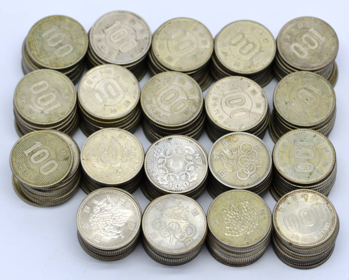100円銀貨 稲穂 鳳凰 東京オリンピック 銀貨 100円 古銭 昭和39年