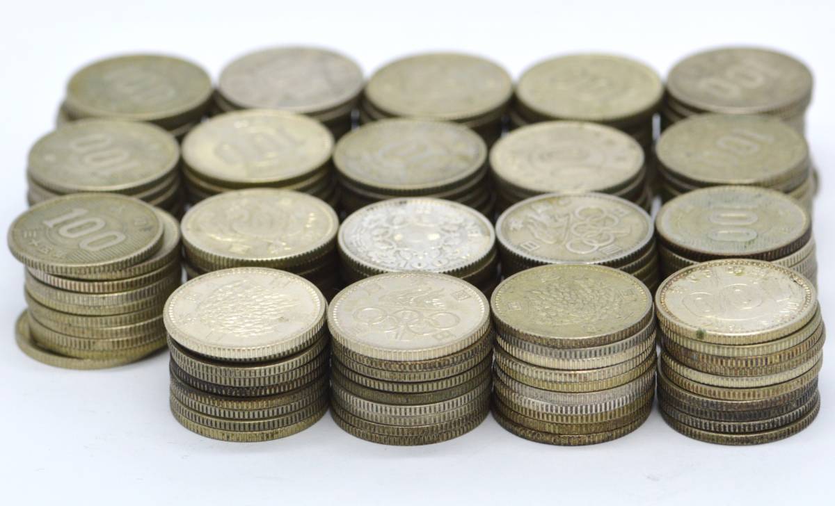 100円銀貨 稲穂 鳳凰 東京オリンピック 銀貨 100円 古銭 昭和39年