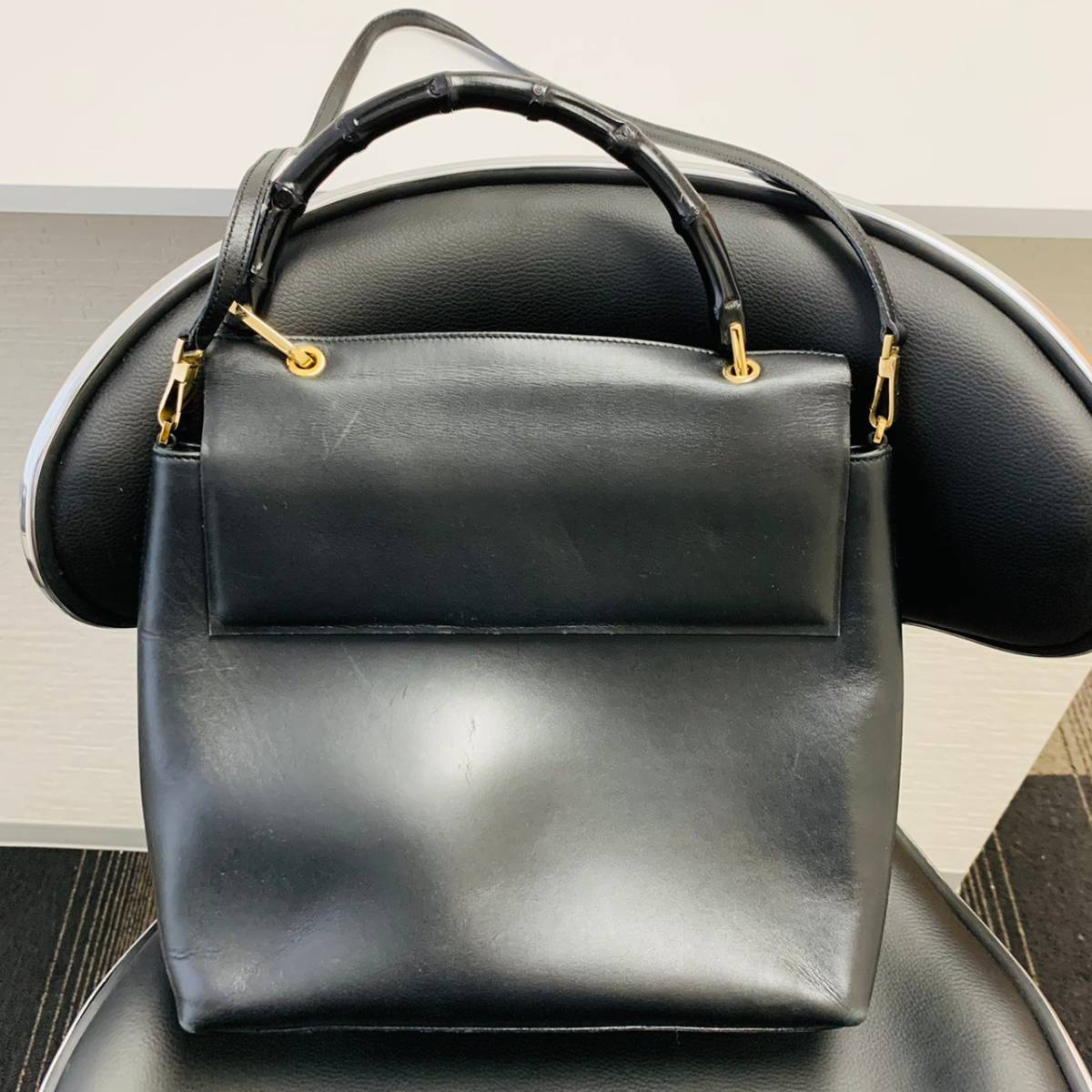 バンブー GUCCI グッチ オールドグッチ ハンド ショルダーバッグ 