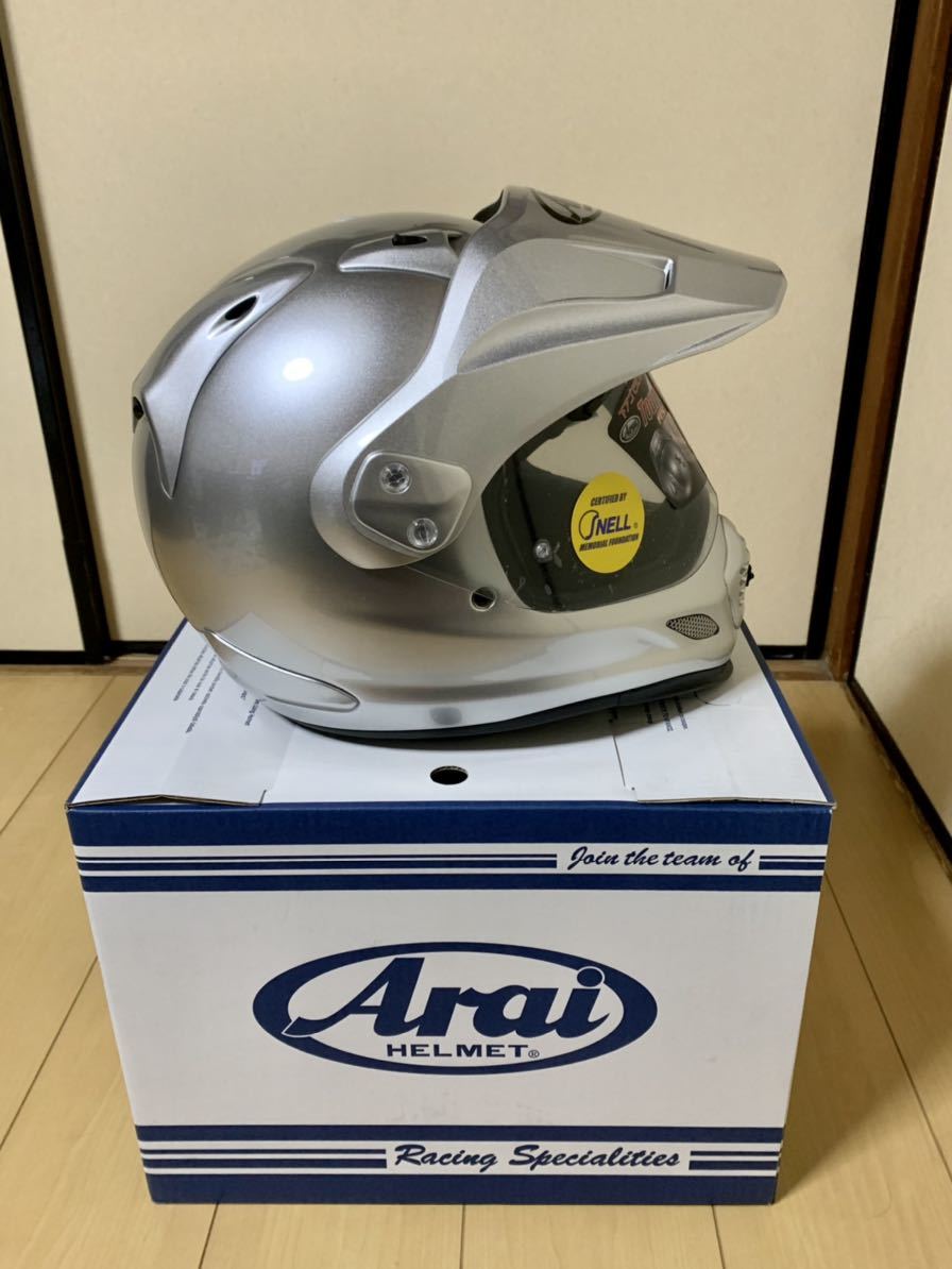 40%off~ 新品未使用 Arai TOUR CROSS3 アルミナシルバー XS 54cm