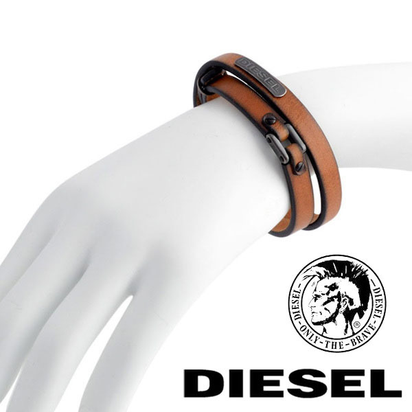 43 割引 国内発送 Dieselディーゼルメンズレザーブレスレットアクセサリー2重巻きレザー小物 メンズ小物 メンズ バッグ シューズ 小物 Coyoterungolf Com
