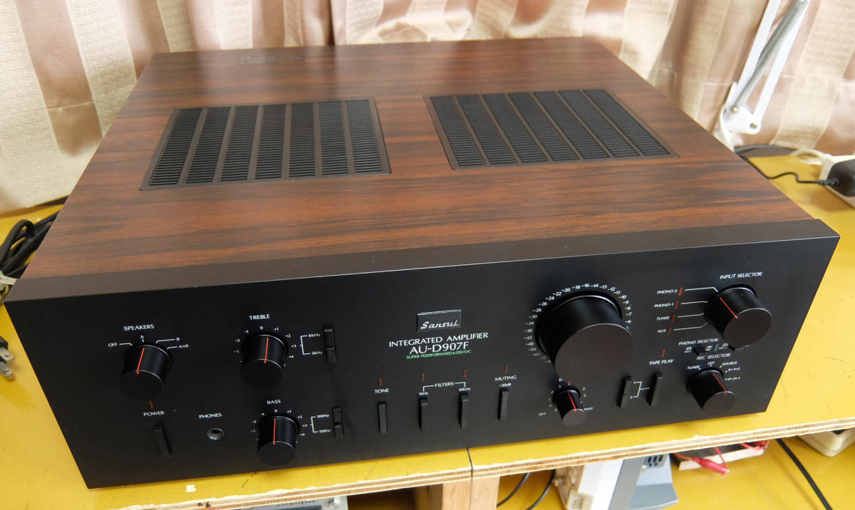 SANSUI AU-D907F EXTRA 修理整備品 sansui AU-D907F コンデンサ交換