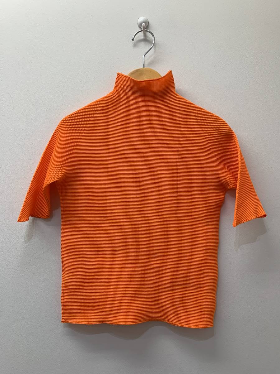 ISSEY MIYAKE イッセイミヤケプリーツプリーズハイネックオレンジ