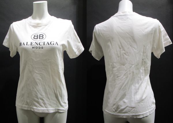 国内正規品 BALENCIAGA バレンシアガ 2018 BB ロゴ Tシャツ トップス 