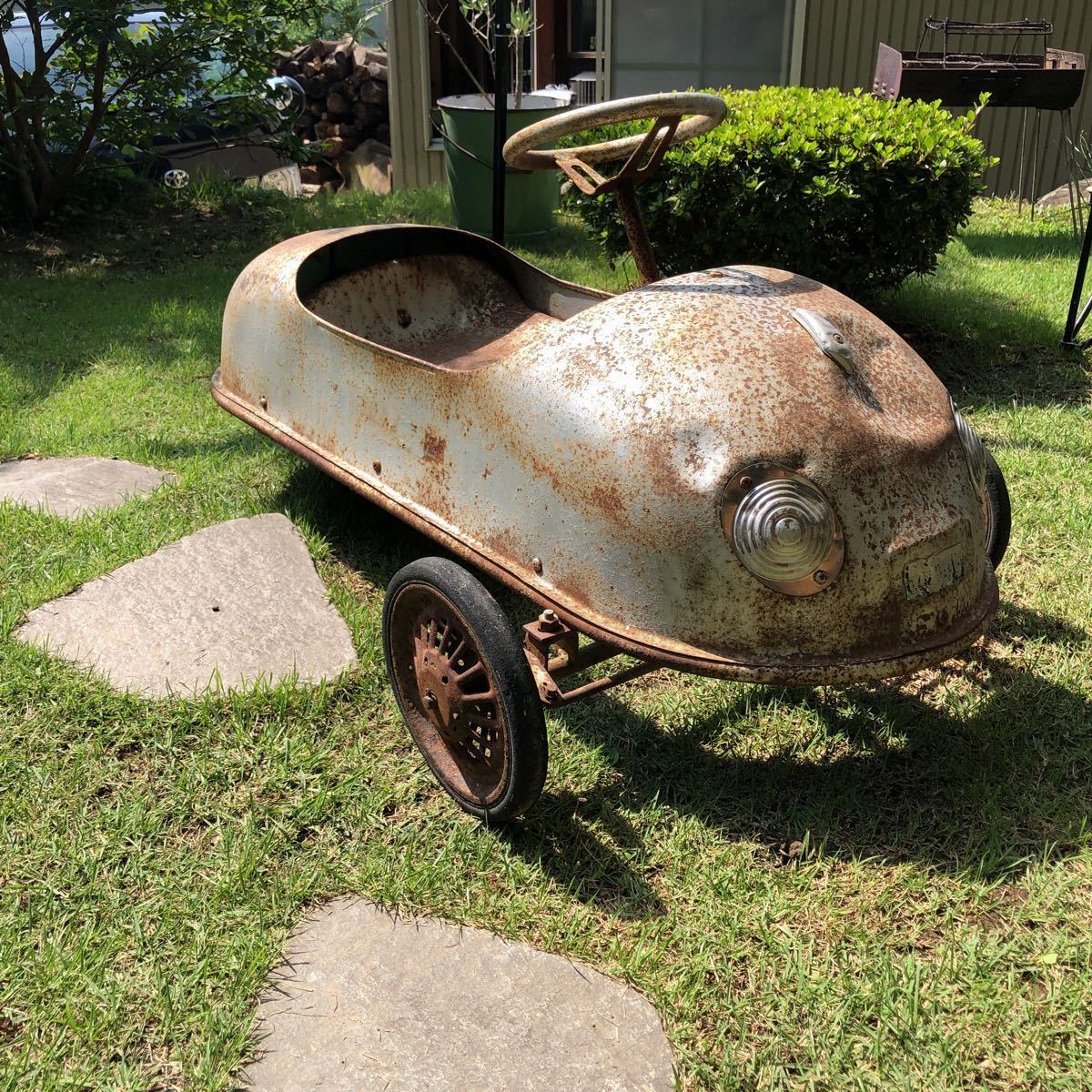 ビンテージ　乗用玩具　当時物　ペダルカー　モーリー社　スモールバード号　昭和レトロ　レストアベース玩具カー　1960年代　古い乗り物　