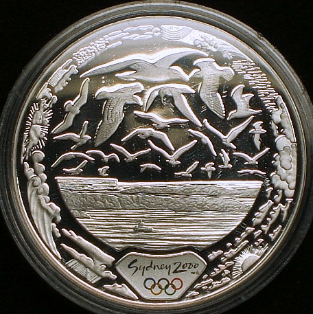 オーストラリア大型銀貨】(カラー 2000年① 1オンス純銀 プルーフ