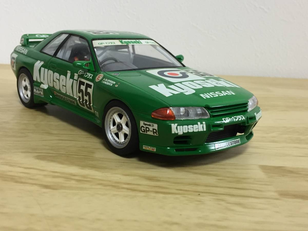タミヤ製 1/24 NISSAN SKYLINE GT-R グループA Kyoseki GT-R & TAISAN GT-R 完成品 エンジン手抜き 木下隆之 土屋圭市