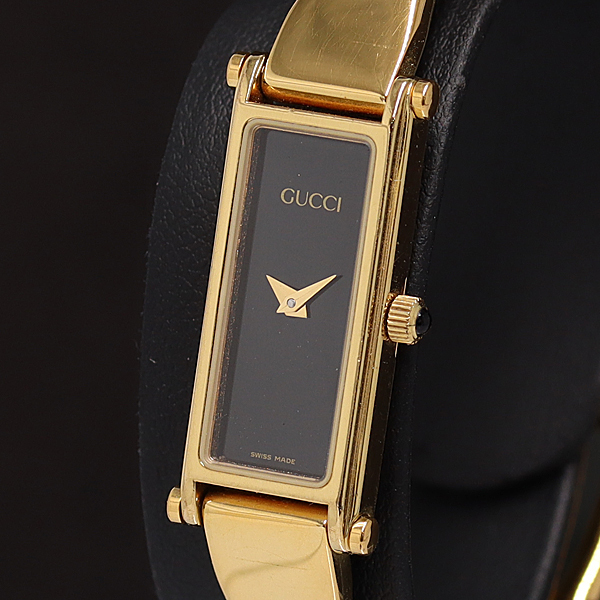 グッチ 1円 稼働 QZ レディース 保⁄箱付 良品 GUCCI 1500L シャンパン