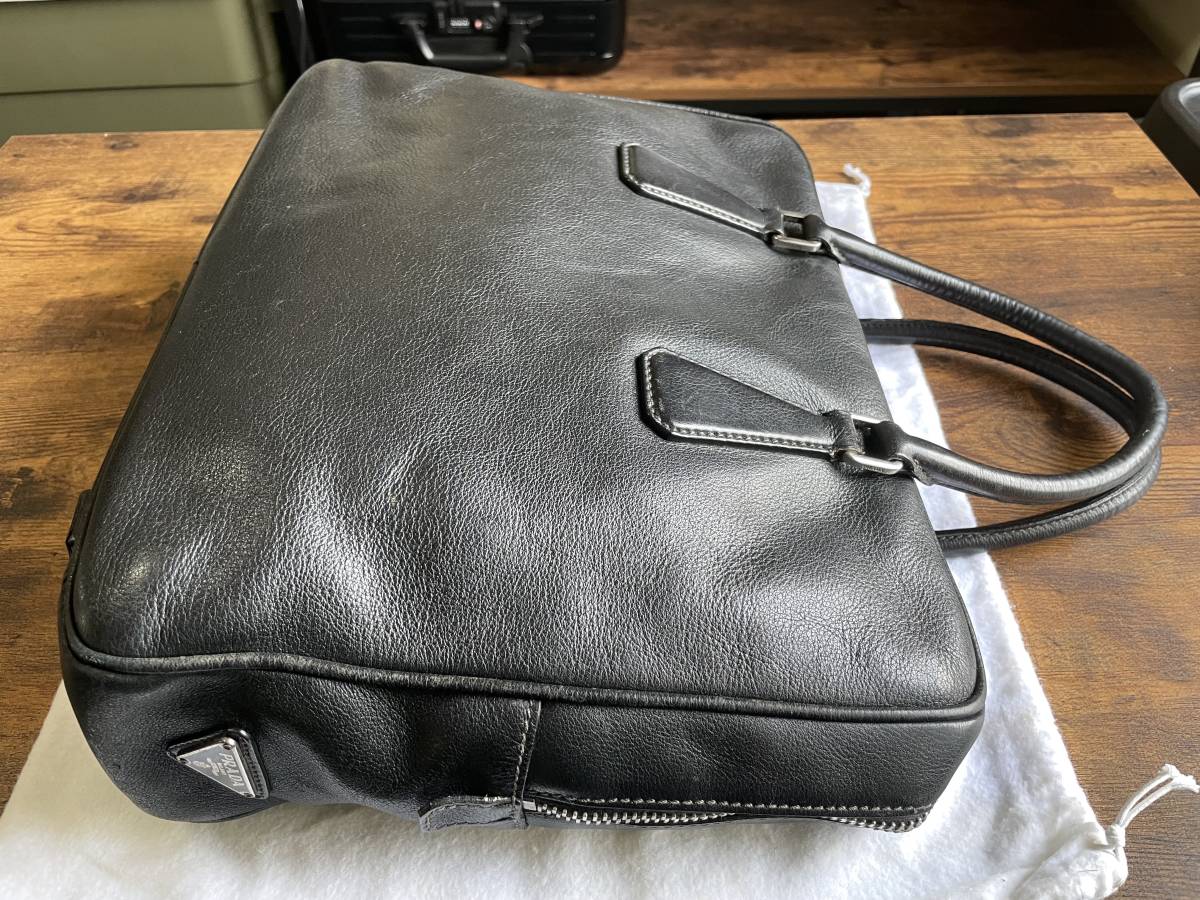 ☆個人出品 PRADA プラダ ブリーフケース ブラック ビジネスバッグ 