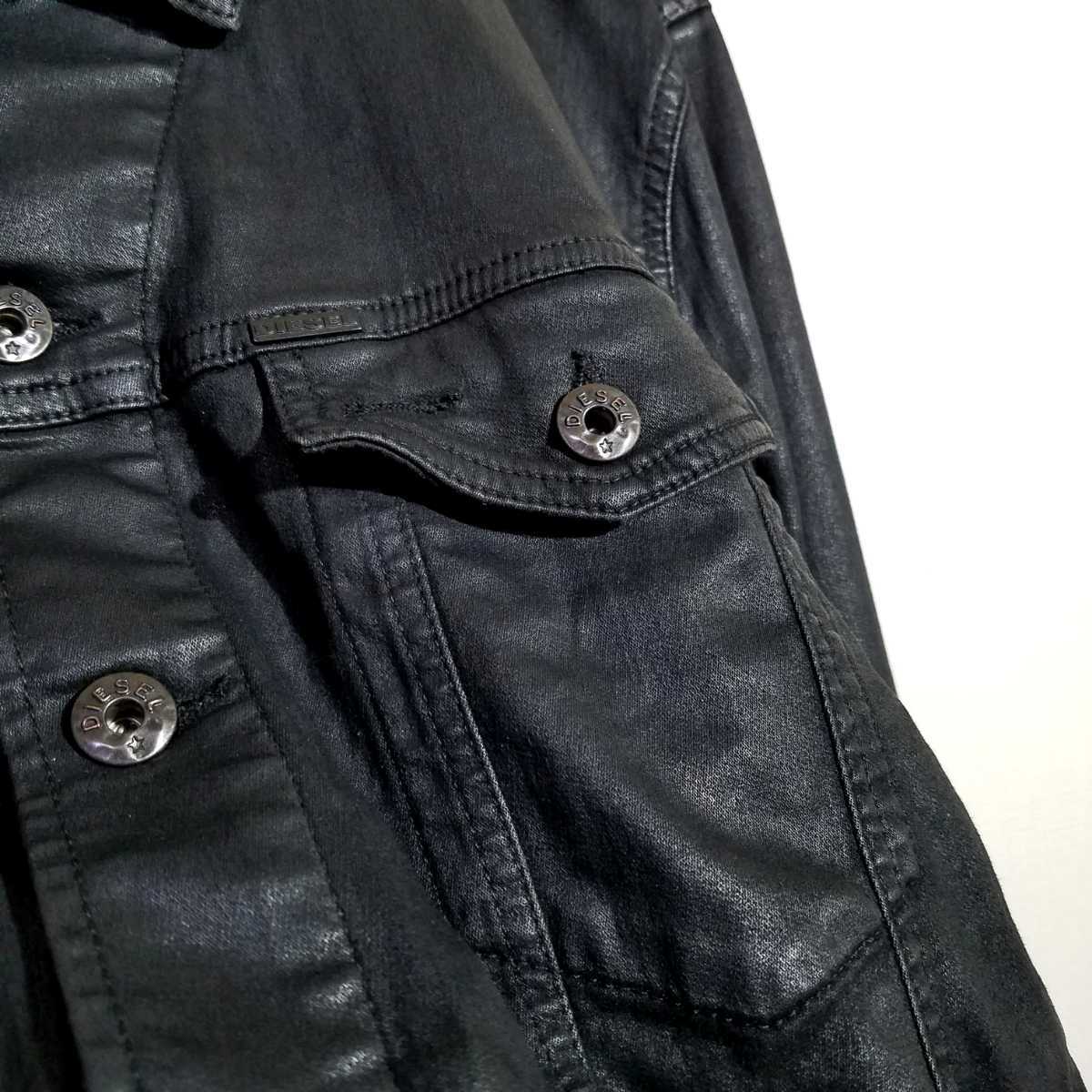 DIESEL コーティング加工 デニムジャケット ELSHAR Sサイズ 
