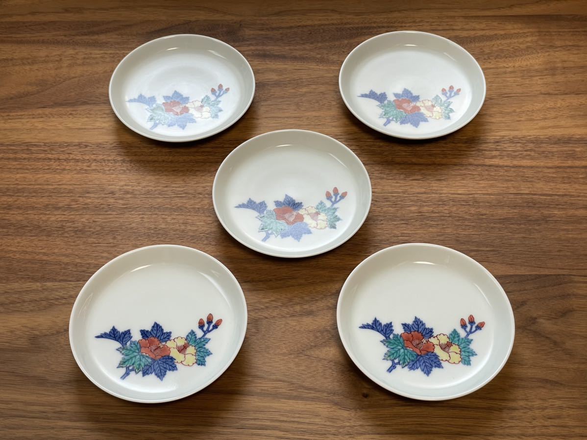 【今右衛門】【十三代今泉今右衛門】【錦葵】【有田焼】人間国宝 色鍋島 花絵 小皿 丸皿 伊万里_3