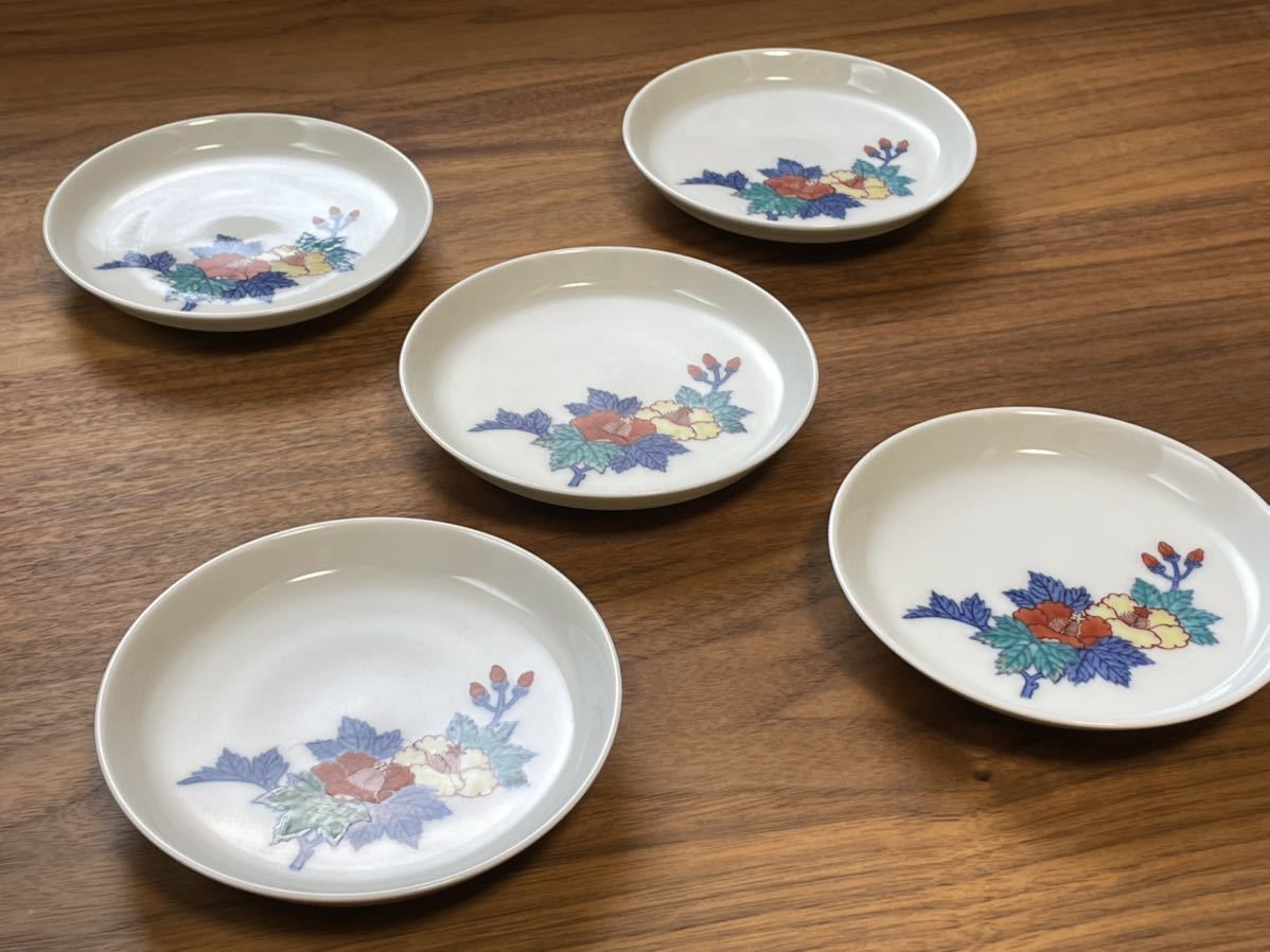 【今右衛門】【十三代今泉今右衛門】【錦葵】【有田焼】人間国宝 色鍋島 花絵 小皿 丸皿 伊万里_6