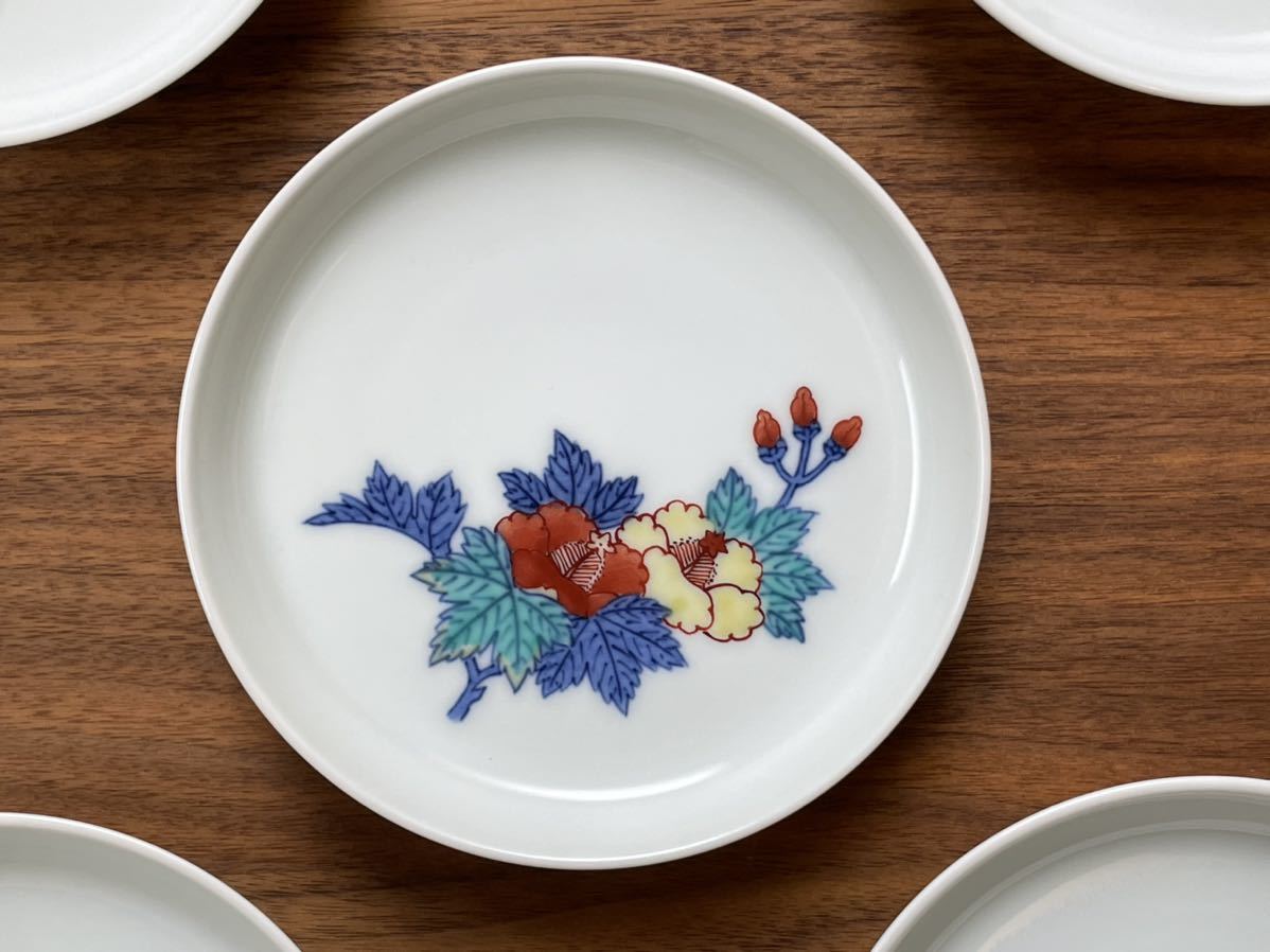 【今右衛門】【十三代今泉今右衛門】【錦葵】【有田焼】人間国宝 色鍋島 花絵 小皿 丸皿 伊万里_8