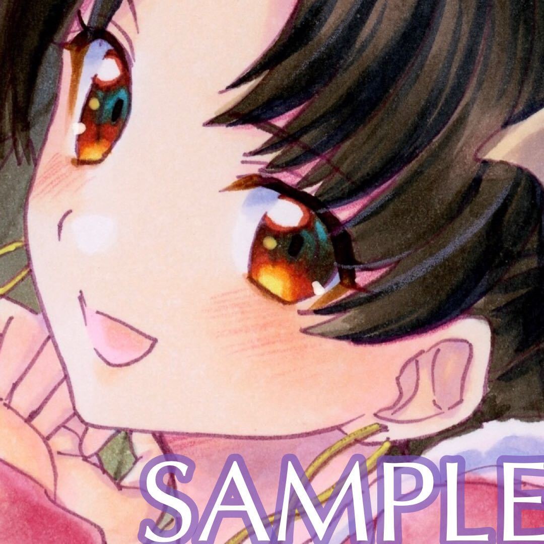 手描き オリジナル イラスト B5サイズ「女子高生 カラーVer①」