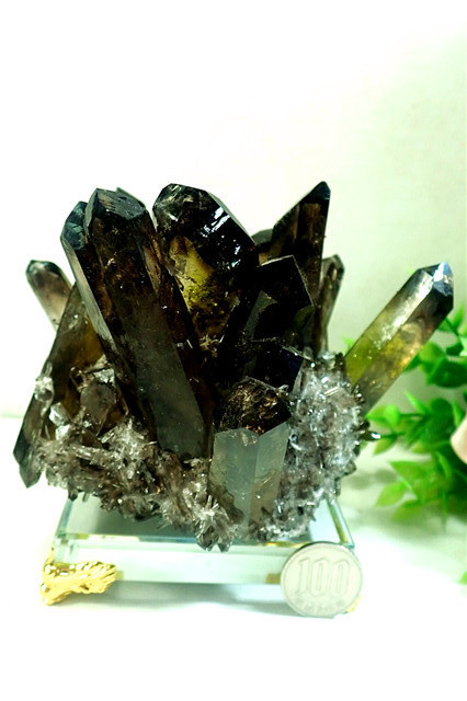 AAA級【魔除け】◇天然モリオン(黒水晶）クラスター165C6-134C05D