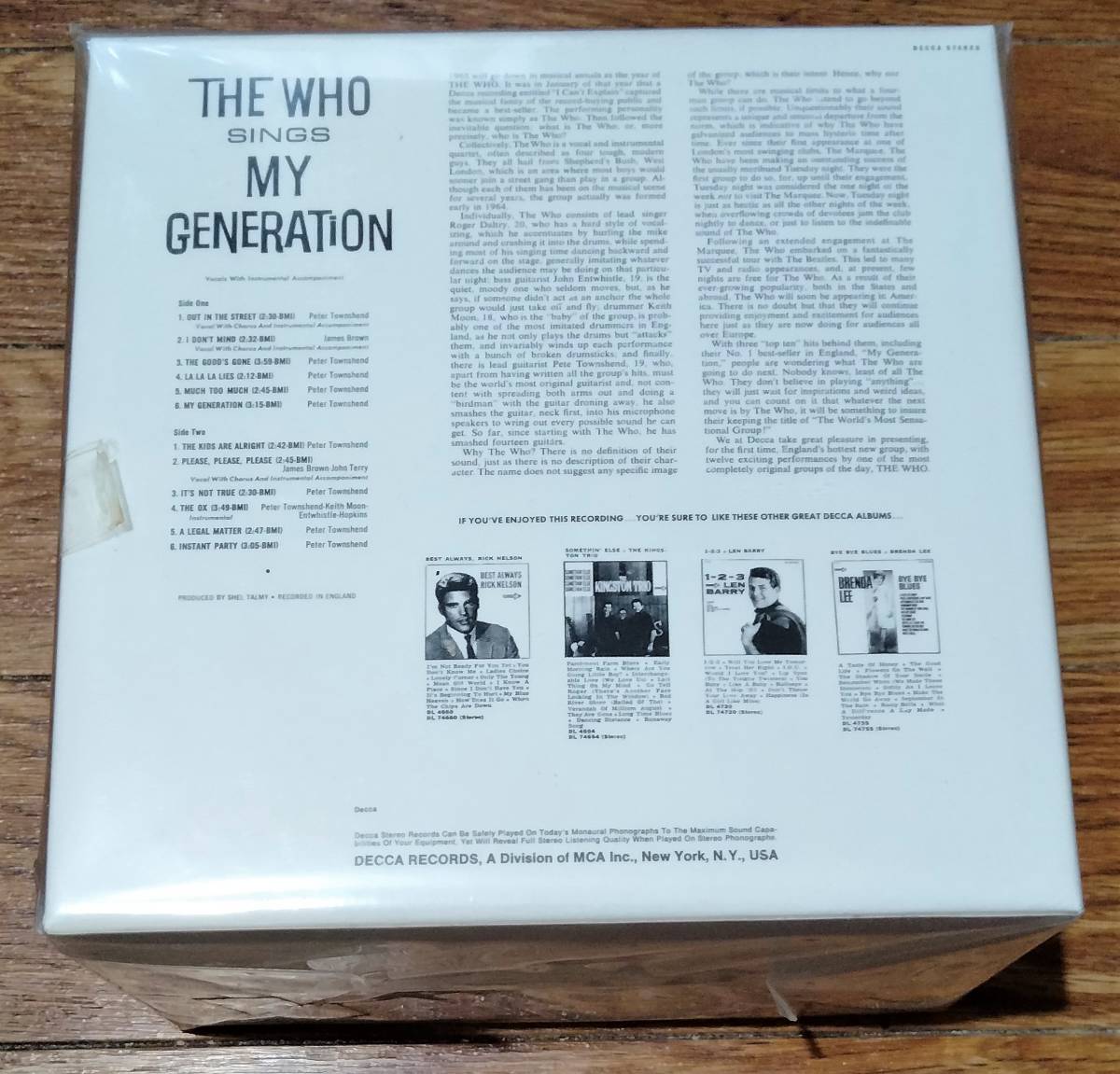 ⁄ MY GENERATION THE WHO マイ・ジェネレイション (紙ジャケ