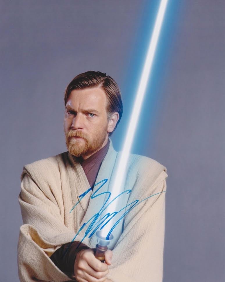 映画○スターウォーズ オビ・ワン役 ユアン・マクレガー 直筆サインフォトA